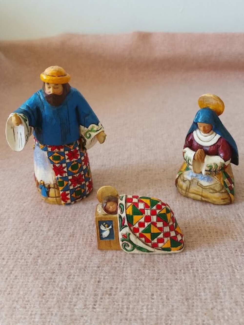 Jim Shore Heartwood Vintage 2004 Holy Family 3-Piece Set (Retired)
